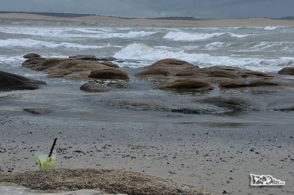 Vista da varanda da nossa pousada em Cabo Polonio, no litoral do Uruguai